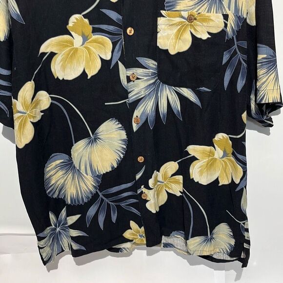 Boca Classics Men's Multicolor Hawaiian Silk Short Sleeve Button Up Shirt XL - Picture 2 of 8